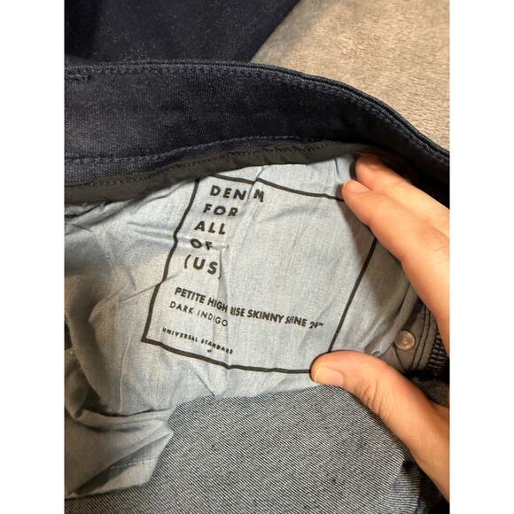 NWT Universal Standard Size 36 Petite Dark Indigo Seine Jeans Skinny 24” - Picture 4 of 12